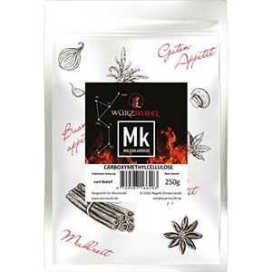 Carboxymethylcellulose, CMC, levensmiddelenlijm, E 466. Moleculaire keuken. Zak 250 gram.