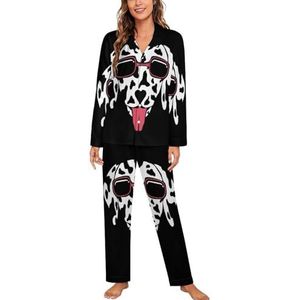 Hond Dalmatische Brillen Lange Mouw Pyjama Sets Voor Vrouwen Klassieke Nachtkleding Nachtkleding Zachte Pjs Lounge Sets