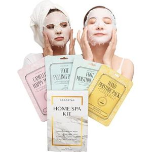 KOCOSTAR Home Spa-set - Spa-set voor gezichts-, hand- en voetverzorging - Koreaanse wellnessset voor vrouwen - uitgebreide lichaamsverwenning - beauty-cadeau, 4 stuks