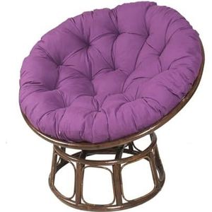 Papasan ronde stoelkussens, zacht dik Papasan fauteuilkussen Rotan fauteuilkussen for buitentuin, balkon en woonkamer (Color : Violet, Size : 90x90CM)