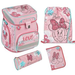 scooli EasyFit schooltas set 5-delig Minnie Mouse, roze, ca. 33 x 36,5 x 29 cm, Rugzak