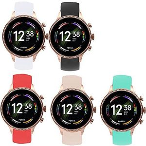 Giaogor Armband compatibel met Fossil Gen 6-smartwatch, sportieve siliconen klassieke vervangende horlogeband voor Fossil Gen 6 42 mm smartwatch