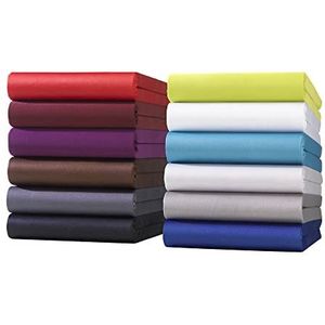 Hometex Premium Textiles Microvezel hoeslaken, 100% microvezel, Öko-Tex®-standaard 100, in vele maten en kleuren, 90-100 x 200 cm, aubergine