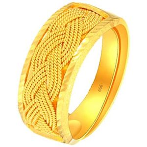 LLM Vrouwen Handgemaakte Ring Open Vrouwelijke 24K Gouden Vinger Sieraden voor Vrouwen Verstelbare Maat Gladde Duimvinger Goud