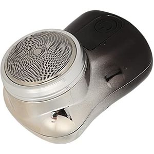 Draadloze Baardtrimmer, Mini-formaat Draagbare USB-oplader voor Thuis, Waterdichte Baardtrimmer (Zilvergrijs verloop)