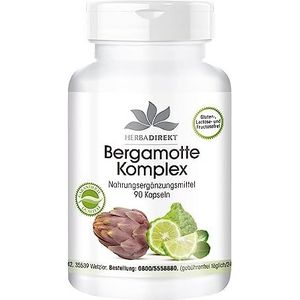 Bergamot Complex - 90 capsules met artisjok en choline - bittere capsules - hoge dosering - veganistisch | HERBADIREKT by Warnke Vitalstoffe - Duitse apothekerskwalitei