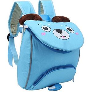 Baby rugzak, zachte schouderbanden verstelbare bandjes schooltas, duurzame oxford doek voor kind thuis peuter school(35 * 27 * 6cm-Puppy blue)