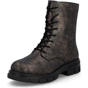 Rieker - Enkellaars - Bronskleur - Metallic - Veterschoenen met Extra Binnenrits