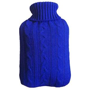 DieffematicRSD Warmwaterkruik Gebreide Warmwaterzak Cover Watervulfles Warme Beschermende Warmte Preservaion Cover Koudebestendige Winter Beschermhoes (Color : Blue)