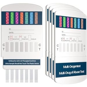 5 x 7-in-1 Multi-Drugssneltest - Urinetest - Apotheekkwaliteit - 7 Soorten Drugs