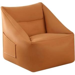 Draagbare Zitzak Lederen Luie Fauteuil Met Vulling Vloer Fauteuil Met Zak Zitzak Lounger Armleuningen Luie Bank