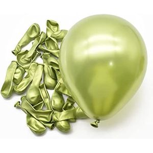 Ballonnen 20/30 / 50 stks 5 inch chroom metallic latex ballonnen goud zilver metalen ballonnen verjaardagsfeestje opblazen globos bruiloft decor benodigdheden Heliumballonnen (Color : Light green, S
