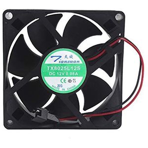 TX8025L12S 12V 0.08A 80 * 80 * 25mm silent 2lines radiating fan