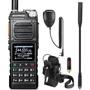 BAOFENG UV-25 PLUS 12W GPS Ham Radio Handheld, Langeafstands Tweerichtingsradio Multi-Band Ontvanger met 5200mAh Batterij USB-C Poort, 2"" Groot Kleurenscherm, 1000CH, Valdetectie Alarm voor Veld