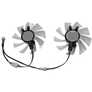 2 stuks/set, videokaartventilatorkoeler, GA92S2H, voor KFA2 GTX1660 SUPER EX wit, GTX 1660Ti EK, voor RTX 2060 1-Click OC(White GA92S2H)