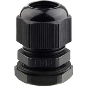 Nylon kabelverzegeling, Kabelwartel M8-M63 Zwart Kunststof IP68 10 stuks(M18-10 Bk 10pcs)