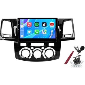 Android 14 Autoradio Sat Navi voor T-oyota Fortuner (2007-2015) 9 Inch Touchscreen Multimedia Speler met Draadloze Carplay GPS Navigatie FM RDS Bluetooth 5G-WiFi SWC DSP,M100s