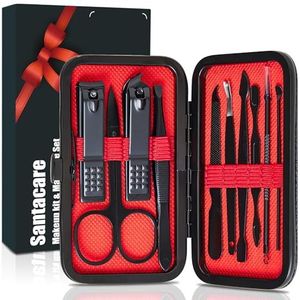 Manicure Set 10 in 1 Grappige Heren Kerstcadeaus Nail Clipper Kit Kerst Kous Stuffers Mens Grooming Kit Reizen Nail Set Kerstman Geschenken voor Mannen Momen Jongens Man Vriend Ouders