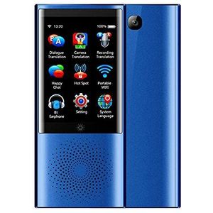 VDLLQYN, 4G WIFI Instant Voice Translator, 8GB geheugen 2080mAh Talen Reizen Zakelijk OTG-vertaling, Blue wwyy Lucky Star Lucky Star,Vertaler