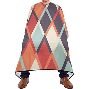 Kapper Cape 140x168cm, Geometrische Ruit Professionele Salon Cape Zachte Kappers Schort Verstelbare Haar Styling Cape, Voor Salon, Kapperszaken, Kappers