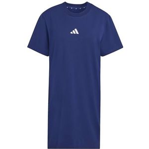 adidas Mujer ESSENTIALS 3-STRIPES TEE DRESS, dark blue/white, L