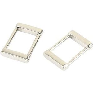 50 Stuks Metalen Rechthoekige Ring Bagage Hardware Afneembare Connector Vierkante Gespen for Tas Hardware Accessoires(Color:Silver,Size:13 mm)