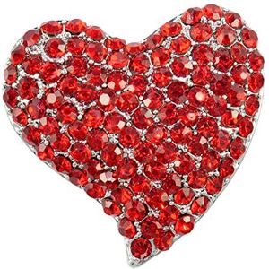 Womens Crystal Rhinestone Valentine Hart Liefde Broche Pin Voor Jurk Hoed Sjaal Sjaal Decoraties Kerstcadeau 1Pcs, Eén maat, agaat