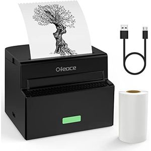 Draagbare fotoprinter, mini-thermische printer, thermisch printen, 200 dpi, snelle verbinding binnen 1 seconde, 1200 mAh, bonlabel, notitie, sticker, QR-code, Android en iOS, pianodesign