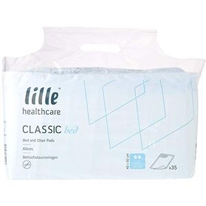 Lilbed Klassieke bed & stoel wegwerp bescherming, 60 cm x 40 cm, extra absorptievermogen, verpakking 35, wegwerpbedpads met waterdichte beschermdragers voor lekkage preventie, incontinentie