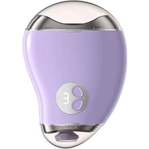 Elektrische nageltrimmer, elektrische nagelknipper met ledlicht, USB-oplaadbaar, met polijstmachine en opbergcontainer, 3 snelheden instelbaar voor kinderen, senioren en verzorgers (paars)