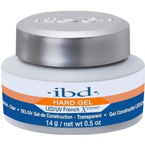IBD harde gel - LED/UV French Xtreme Clear, 1 verpakking (1 x 14 g) - MADE IN USA - Hoogwaardige opbouwgel voor gelnagels