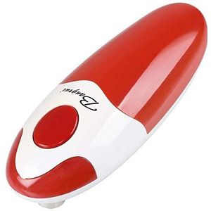 Bangrui Automatische veiligheidsschakelaar voor de keuken, draadloze One Tin Touch, elektrische blikopener en professionele elektrische blikopener. Schakelaar met één druk op de knop. Gladde blikrand. Vriendelijk voor linkshandige mensen en artritis! (Rood)