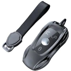 Sleutelbehuizing Zinklegering Zilver Autosleutel Geval Keyless Cover Sleutel Shell Auto Accessoires Voor C E-Klasse GLC GLA GLB GLS A200 C200 Autosleutelhoesje(B2 set 2)