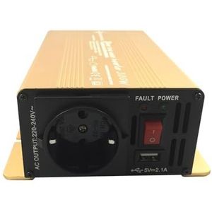 Inverter - spanningsomvormer 12V 300 tot 3000 Watt pure sinus met echte Power USB 2.1A Gold Edition ... (300-600 watt)