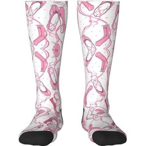 Roze Ballet Schoenen Volwassen Grappige 3d Sokken Crew Sokken Nieuwigheid Sokken Gag Cadeaus, Zachte Gezellige Sokken., 2 Zwart 2, One Size