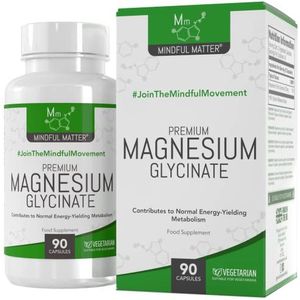 MM Magnesiumglycinaat Capsules | 250 mg Magnesium per Dosis | 90 Veganistische Capsules | Best Opneembare Magnesiumsupplement | Geproduceerd in Iso-Gecertificeerde Faciliteiten | Non-GMO, Zuivel- en G