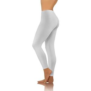 sesto senso Dameslegging, lang, katoen, voor meisjes, fitnessbroek, sportbroek, kleurrijke yoga, wit, XXL