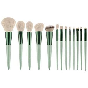 Make-up borstel-The Sky Blue 11 Stks Super Soft Fiber Makeup Borstels Set-Hoge Kwaliteit Face & Eye Cosmetische Pennen-Synthetische Haarborstel Cleaner voor make-upborstels