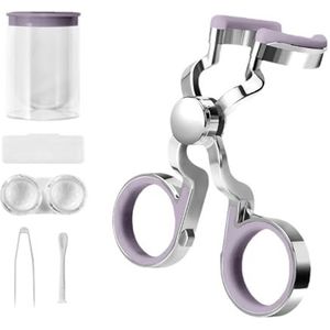 Contactt lenzen Draaghulp - Contactlens Ooglid Stretcher | Siliconen Pad Contactlens en Pincetten Stick Set | Contactt Lens Drager, Invoegen of Verwijderen Gemakkelijk voor Beginners, Lange Nagels