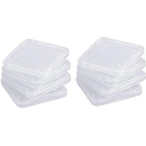 Transparante Universele SD-kaart Opslagcase Duurzaam SDHC-geheugenkaarthouder Box 10pcs Computercomponenten
