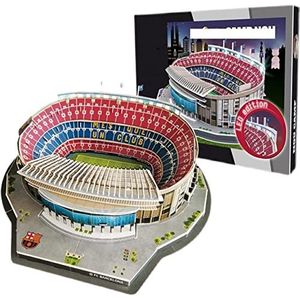 3D-puzzel DIY-bouwspeelgoedmodel 3D-puzzel Voetbalfans Memorial Gift, Barcelona Camp Nou 3D-puzzel, met LED-verlichting versierd, voetbalveldmodel DIY-puzzel, voetbalfans verjaardag
