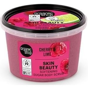 Organic Shop 250ml Body Scrub Skin Beauty Verzachtende Kersen & Limoen