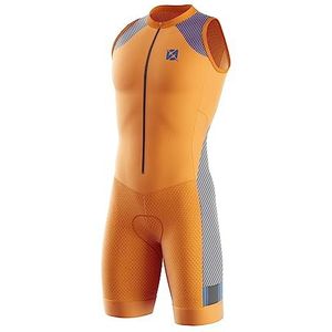 MTB triatlon tri-pak voor heren, gewatteerd mouwloos pak, sneldrogend fietspak, voor fietsen, training, racefiets top, fietskleding, Pro Trisuit und Triathlon (TYP-4, L)