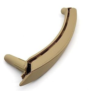 Deurkruk Voor BMW x5 X6 E70 E71 E72 2007-2013 Links Rechts Interieur Auto Passenger Deur Pull Handvat Met Lederen Cover Trim Vervanging(Left Beige)