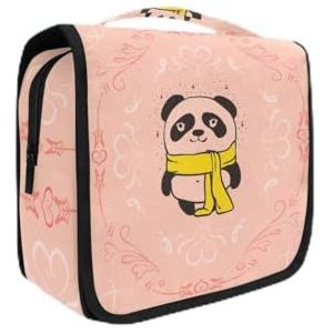Hangende opvouwbare toilettas schattige panda make-up reisorganizer tassen tas voor vrouwen meisjes badkamer