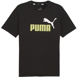 Puma Heren T-shirt met korte mouwen ESS+ 2 Col Logo Zwart