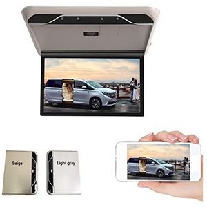 Draagbare dvd-speler voor videospelers op hoofdsteunen in auto's 19 Inch Auto Video Spelers HD Lcd-scherm Auto Plafond Dak Mount Display Auto Monitor MP5 Multimedia TV 1080P USB HDMI IR FM met HD-rote