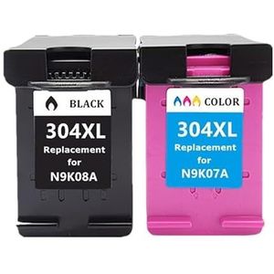 Compatibele 304XL vervangende inktcartridge for Deskjet 2620 All-in 3700 3720 3752 5000 5010 5030 printer(1 BK 1 Color)