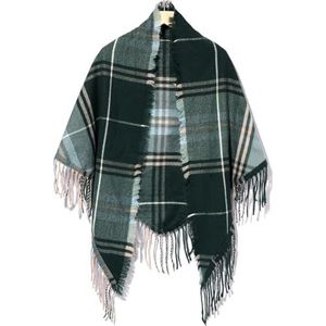 yeeplant Driehoekige bedrukte sjaal voor dames - modieuze geruite zachte dekensjaal, polyester winteraccessoire, Veelkleurig 236, Eén Maat
