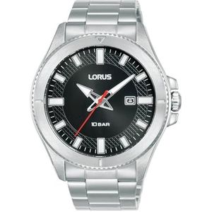 LORUS Analoog herenhorloge kwarts met roestvrijstalen armband RH995PX9, zilverkleurig